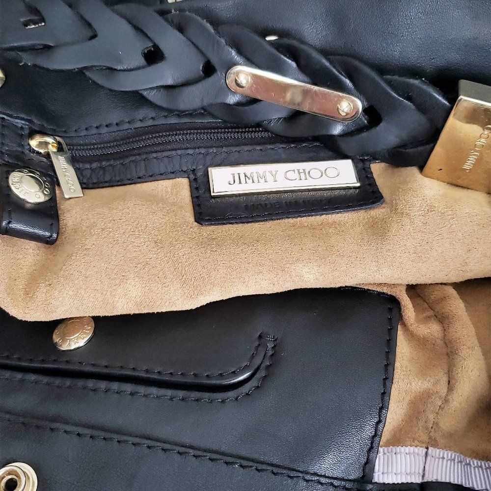 Jimmy Choo Leopard Print Canvas Lohla Tote - Picture 4 of 7